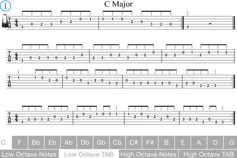 Major Scales Guitar Lite screenshot 2