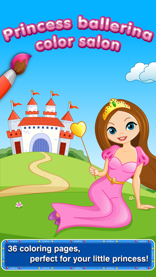 Princess Fairy Ballerina Color Salon: Fun Ballet Dancers Princesses Fairies Coloring Book for Kids a