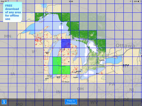 【免費交通運輸App】Aqua Map Michigan Lakes and Great Lakes HD - GPS Offline Nautical Charts-APP點子