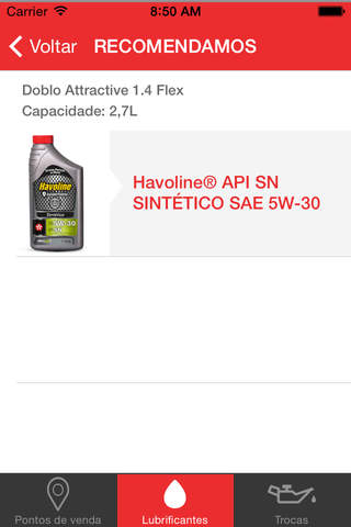 Troca de óleo Havoline screenshot 4