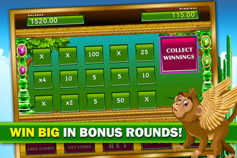 A Emeralds of Oz Casino Slots Game with Lucky Wizard Bonus for Free screenshot 3