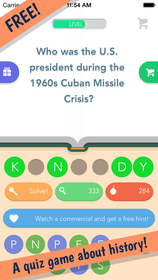 History Quiz - A Trivia Game About Famous People Places and Events