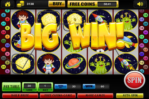 Slots of Outer Space Machines in Las Vegas Plus Casino Wheel Pro screenshot 2