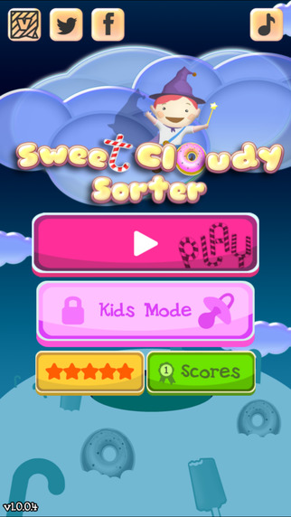 【免費遊戲App】Sweet Cloudy Sorter: Sorting Brain Challenge for Kids and Adults-APP點子