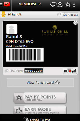 Punjab Grill mLoyal App screenshot 4