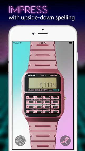 【免費娛樂App】Geek Watch - Retro Calculator Watch-APP點子