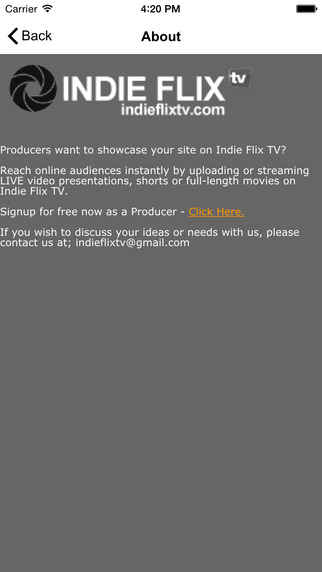 【免費娛樂App】Indie Flix TV-APP點子