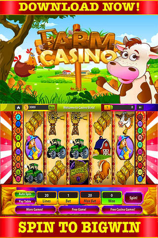 Awesome Casino Slots Of Farm: Hot Slots Machines! screenshot 3
