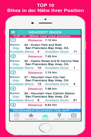 Bike Away - Bicycle rental service World, availabilities dock, monuments and routes step by step screenshot 2