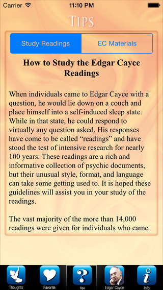 【免費娛樂App】Edgar Cayce’s Thought for the Day-APP點子