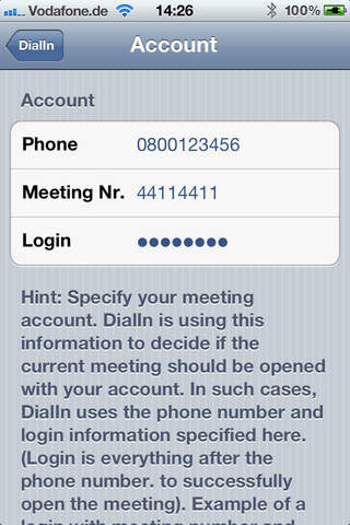 DialIn screenshot 3
