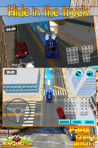 Park Theft Auto 3D - Stealing cars avoid car accident screenshot 4