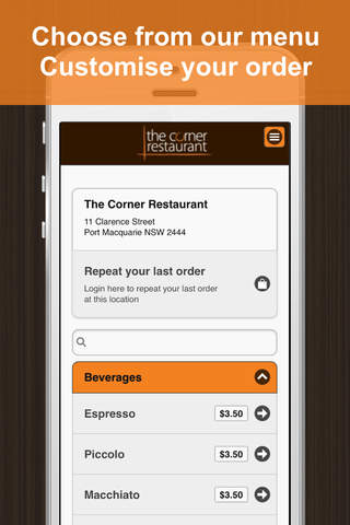 The Corner Restaurant Online Ordering screenshot 2