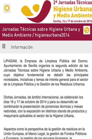 Jornadas Higiene Urbana 2014 screenshot 2