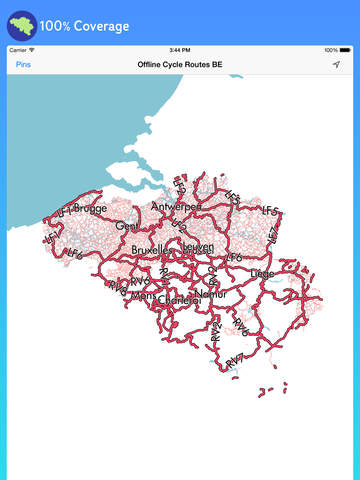 【免費健康App】Offline Cycle Routes Belgium - National Maps of the Belgian Cycling Path Network for Bike Rides all across Belgium-APP點子