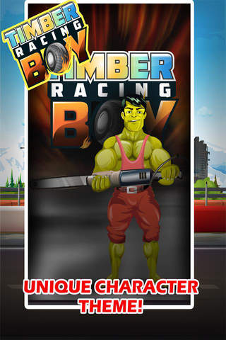 Timber Racing Boy Tire Chop Free screenshot 4