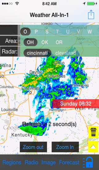 Ohio US Instant NOAA Radar Finder Alert Radio Forecast All-In-1 - Radar Now
