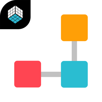 Squares: A colourful dot puzzle where you move, match, pop, connect and link dots. LOGO-APP點子