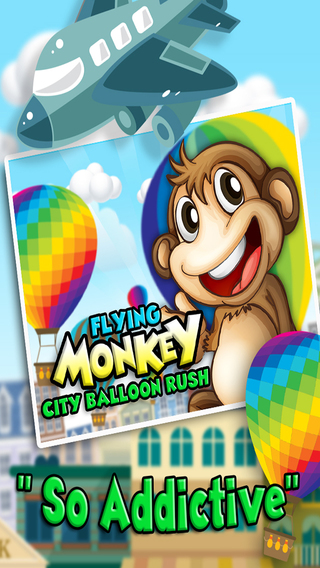 Flying Monkey City Baloon Rush - Endless Running and Flying Adventure Game FREE