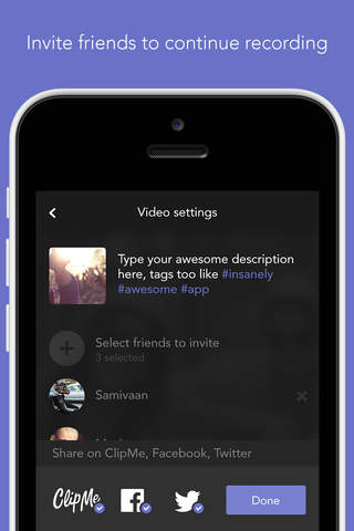 ClipMe - Create Collaborative Slo-mo & Time-lapse Videos With Friends screenshot 3