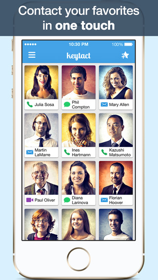 Keytact: Favorite Contacts Speed Dialer + One Touch Rapid Call on Icon Picture or Face Photo