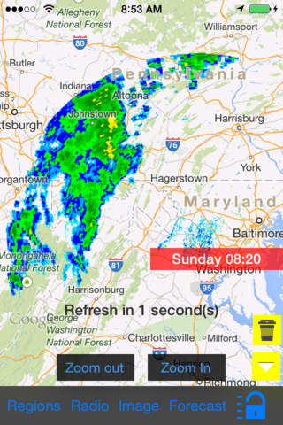 Maryland/Baltimore Instant NOAA Radar and Traffic Cameras screenshot 2