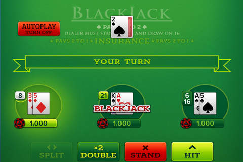 Old Vegas Blackjack Pro! - Table Card Games & Casino screenshot 2