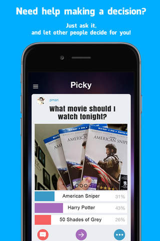 Picky - The app that makes decisions for you!! screenshot 3