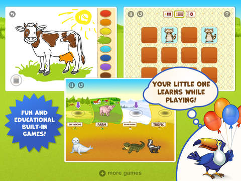 【免費遊戲App】Zoo Playground - Games with animated animals for kids-APP點子