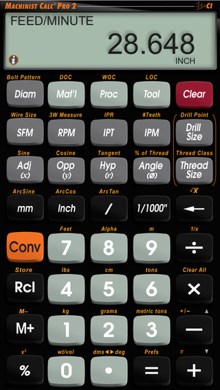 Machinist Calc Pro 2 -- Advanced Machining Math Calculator with Materials Reference Tool