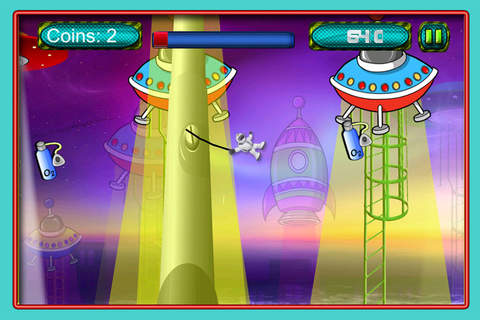 Alien Abduction : A Spaceman swinging for his life in dark galaxy FREE screenshot 4