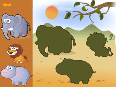 Скриншот из Игра Пазлы с животными для малышей - бесплатные развивающие головоломки игры для маленьких детей мальчиков и девочек 2 - 5 лет бесплатно HD Lite