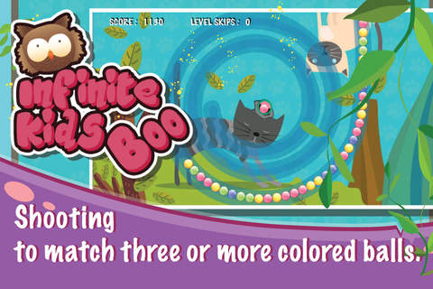 Infinite Kids Boo : Fun Pixel Zoo Shooting Bubble screenshot 2