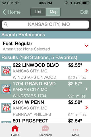 Phillips 66 Gas Station Finder screenshot 3