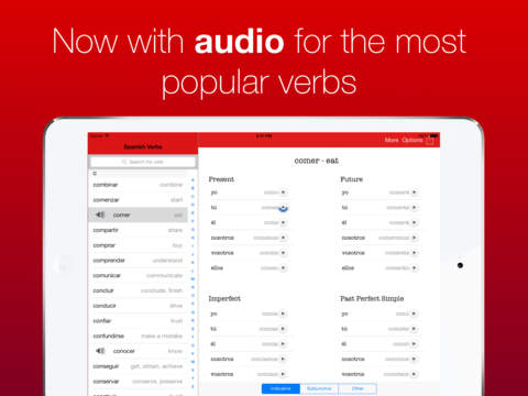 【免費教育App】Spanish Verb Conjugator (now with audio for top 50 verbs)-APP點子