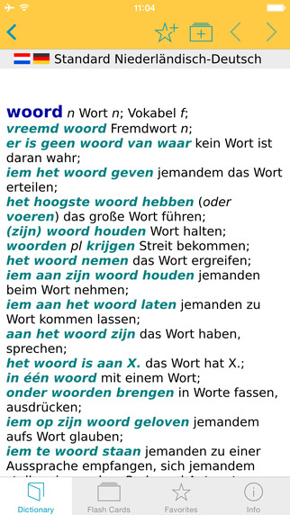 Dutch German Dictionary Standard