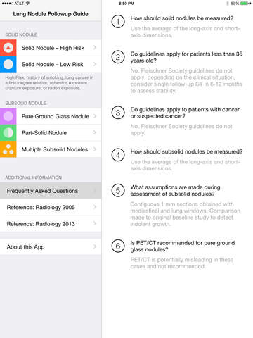 【免費醫療App】Lung Nodule Followup Guidelines-APP點子