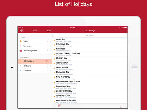 【免費生產應用App】Cal List - Calendar events in a list-APP點子