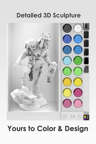 Figuromo Artist : Orc Scout- Fantasy Battle Figure - Color Combine & Design your 3D Sculpture screenshot 2