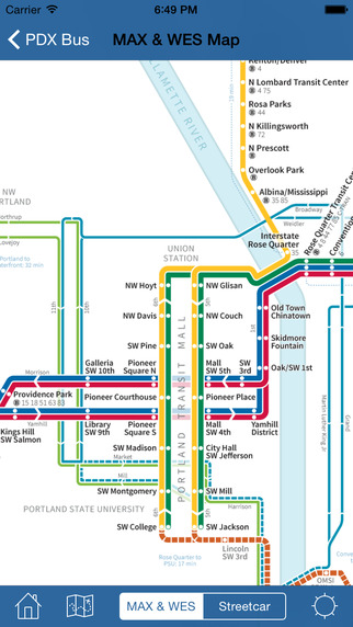 PDX Bus MAX Streetcar and WES