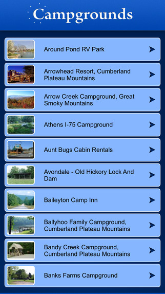 【免費旅遊App】Tennessee Campgrounds-APP點子