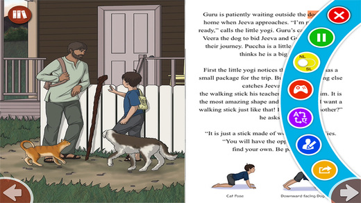 Jeeva and the Walking Stick - Interactive Yoga Learning ebook through repetition and memorization
