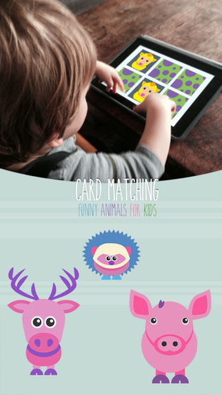 【免費遊戲App】Card Matching - Funny animals for kids-APP點子