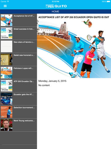 Ecuador Open Quito for iPad screenshot 2