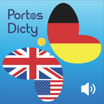 PortosDicty Useful German English phrases with native speaker audio/Nutzbare Deutsch Englische Phrasen mit Muttersprachler Audio LOGO-APP點子