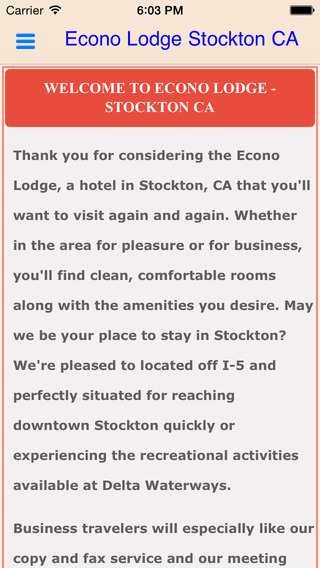 【免費旅遊App】Econo Lodge Stockton CA-APP點子