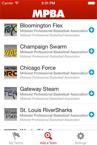 MPBA Pro Basketball Tracker screenshot 2