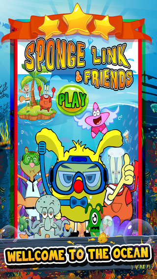 Sponge Boy Friends Connect Puzzle “ In The Ocean Cute Edition ”