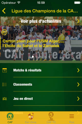 CAF (Confederation of African Football) screenshot 2