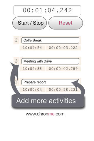 ChronMe Stopwatch Chronometer screenshot 3